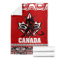 Haida Hockey Canada Blanket Maple Leaf
