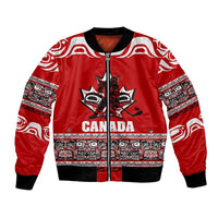 Haida Hockey Canada Bomber Jacket Maple Leaf