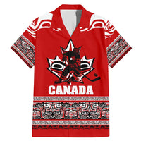 Haida Hockey Canada Family Matching Mermaid Dress and Hawaiian Shirt Maple Leaf