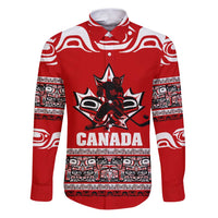 Haida Hockey Canada Family Matching Puletasi and Hawaiian Shirt Maple Leaf