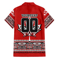 Haida Hockey Canada Family Matching Summer Maxi Dress and Hawaiian Shirt Maple Leaf