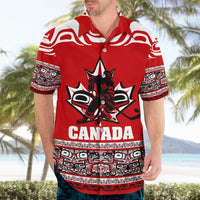 Haida Hockey Canada Hawaiian Shirt Maple Leaf