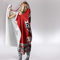 Haida Hockey Canada Hooded Blanket Maple Leaf