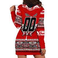 Haida Hockey Canada Hoodie Dress Maple Leaf