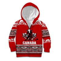 Haida Hockey Canada Kid Hoodie Maple Leaf