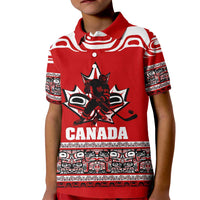 Haida Hockey Canada Kid Polo Shirt Maple Leaf