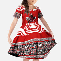 Haida Hockey Canada Kid Short Sleeve Dress Maple Leaf