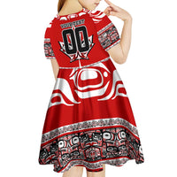Haida Hockey Canada Kid Short Sleeve Dress Maple Leaf
