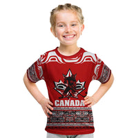 Haida Hockey Canada Kid T Shirt Maple Leaf