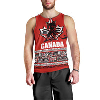 Haida Hockey Canada Men Tank Top Maple Leaf