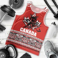 Haida Hockey Canada Men Tank Top Maple Leaf