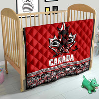 Haida Hockey Canada Quilt Maple Leaf