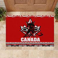 Haida Hockey Canada Rubber Doormat Maple Leaf