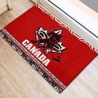 Haida Hockey Canada Rubber Doormat Maple Leaf