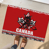 Haida Hockey Canada Rubber Doormat Maple Leaf