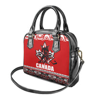 Haida Hockey Canada Shoulder Handbag Maple Leaf