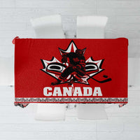 Haida Hockey Canada Tablecloth Maple Leaf
