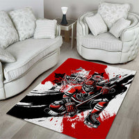 Canada Hockey Skull Life and Death Area Rug