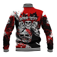 Canada Hockey Skull Life and Death Baseball Jacket