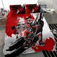 Canada Hockey Skull Life and Death Bedding Set
