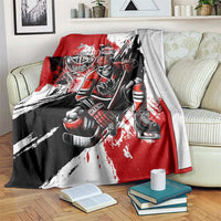 Canada Hockey Skull Life and Death Blanket