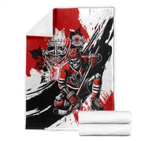 Canada Hockey Skull Life and Death Blanket
