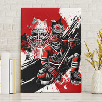 Canada Hockey Skull Life and Death Canvas Wall Art