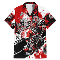 Canada Hockey Skull Life and Death Family Matching Mermaid Dress and Hawaiian Shirt