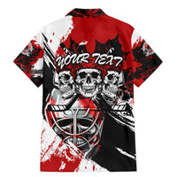 Canada Hockey Skull Life and Death Family Matching Mermaid Dress and Hawaiian Shirt