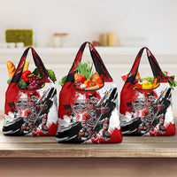 Canada Hockey Skull Life and Death Grocery Bag