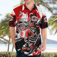 Canada Hockey Skull Life and Death Hawaiian Shirt