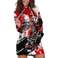 Canada Hockey Skull Life and Death Hoodie Dress