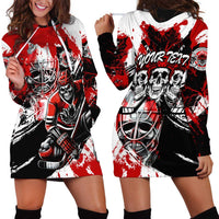 Canada Hockey Skull Life and Death Hoodie Dress