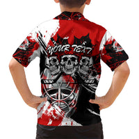 Canada Hockey Skull Life and Death Kid Hawaiian Shirt