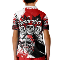Canada Hockey Skull Life and Death Kid Polo Shirt