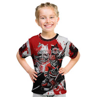Canada Hockey Skull Life and Death Kid T Shirt