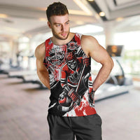 Canada Hockey Skull Life and Death Men Tank Top