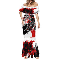 Canada Hockey Skull Life and Death Mermaid Dress