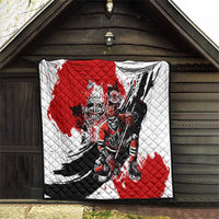 Canada Hockey Skull Life and Death Quilt