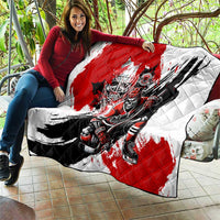 Canada Hockey Skull Life and Death Quilt