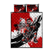 Canada Hockey Skull Life and Death Quilt Bed Set