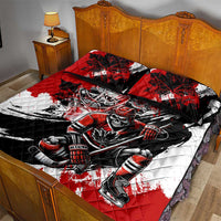 Canada Hockey Skull Life and Death Quilt Bed Set