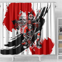 Canada Hockey Skull Life and Death Shower Curtain