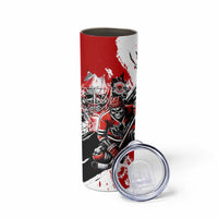 Canada Hockey Skull Life and Death Skinny Tumbler