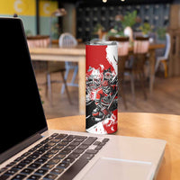 Canada Hockey Skull Life and Death Skinny Tumbler