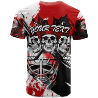 Canada Hockey Skull Life and Death T Shirt