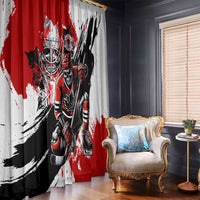 Canada Hockey Skull Life and Death Window Curtain