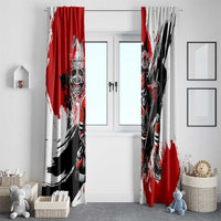 Canada Hockey Skull Life and Death Window Curtain