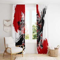 Canada Hockey Skull Life and Death Window Curtain