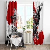 Canada Hockey Skull Life and Death Window Curtain